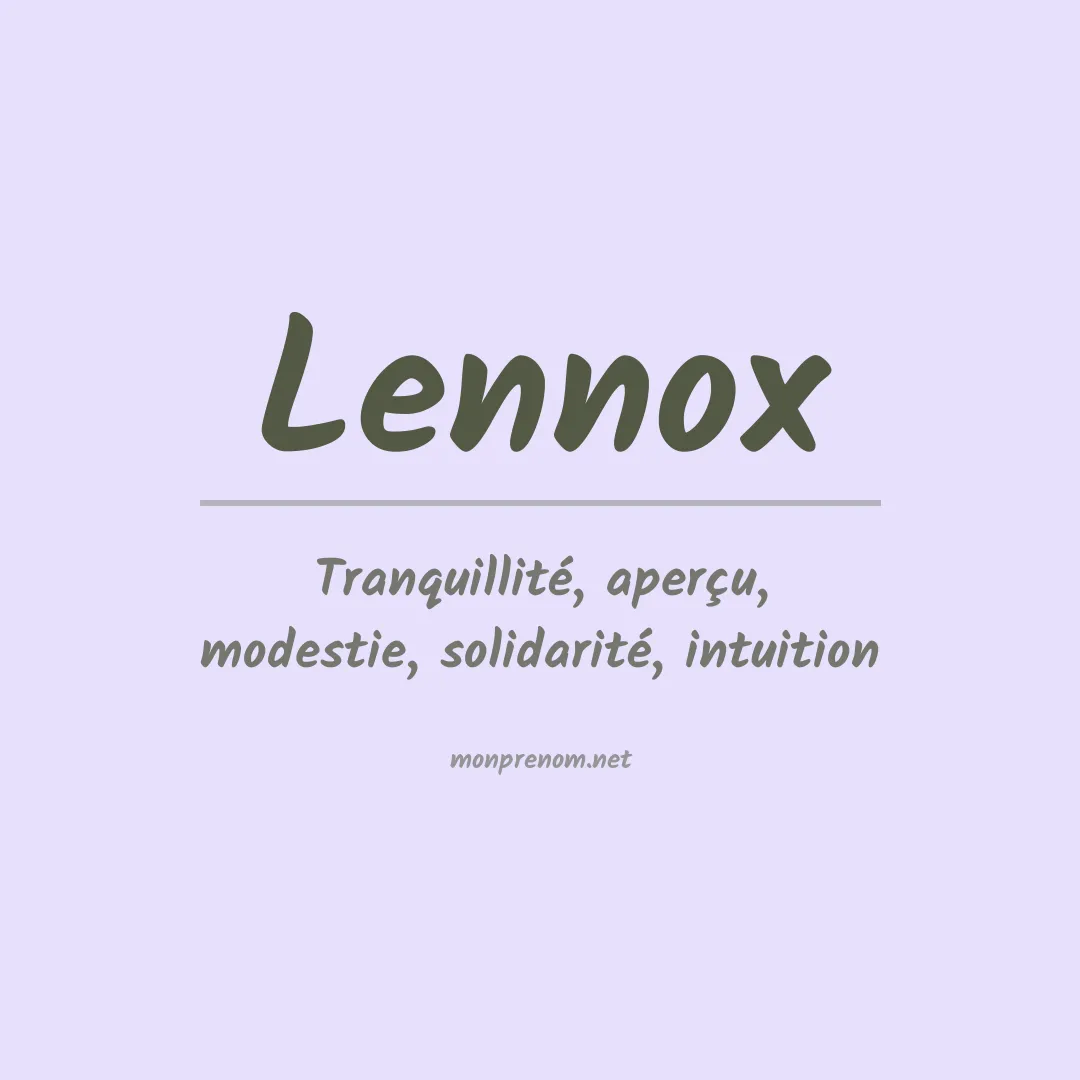 Prénom Lennox