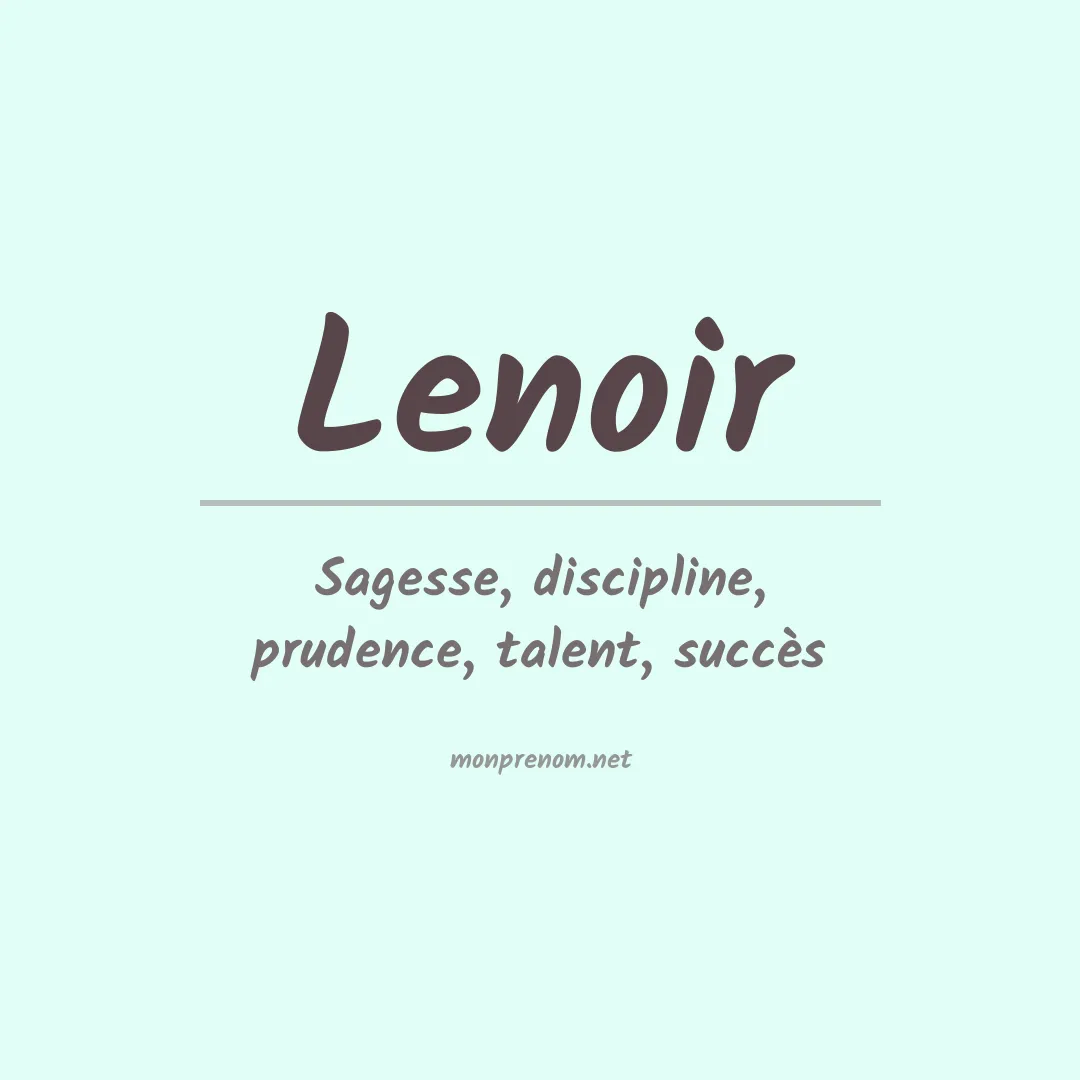 Prénom Lenoir