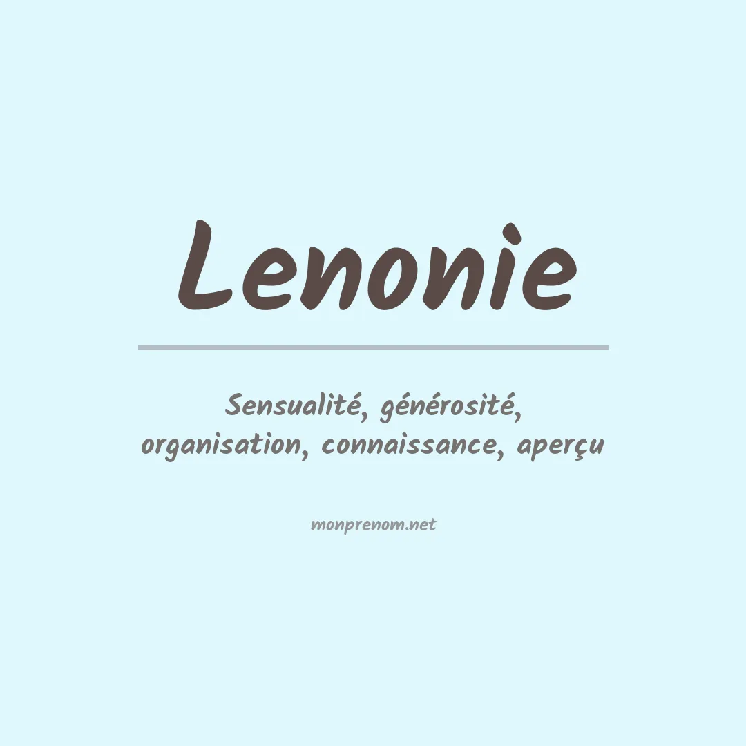 Signification du prénom Lenonie