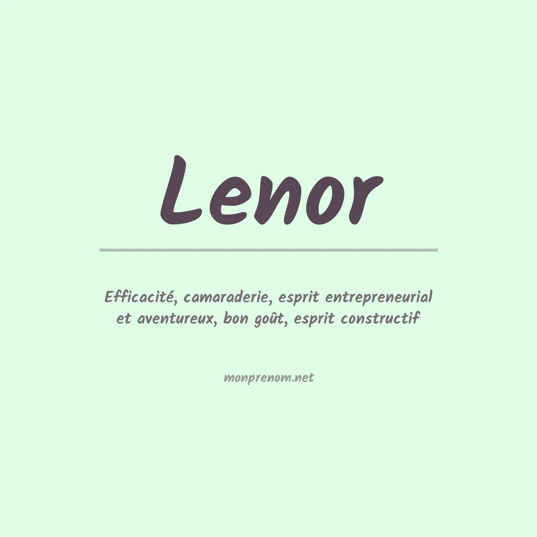 Prénom Lenor