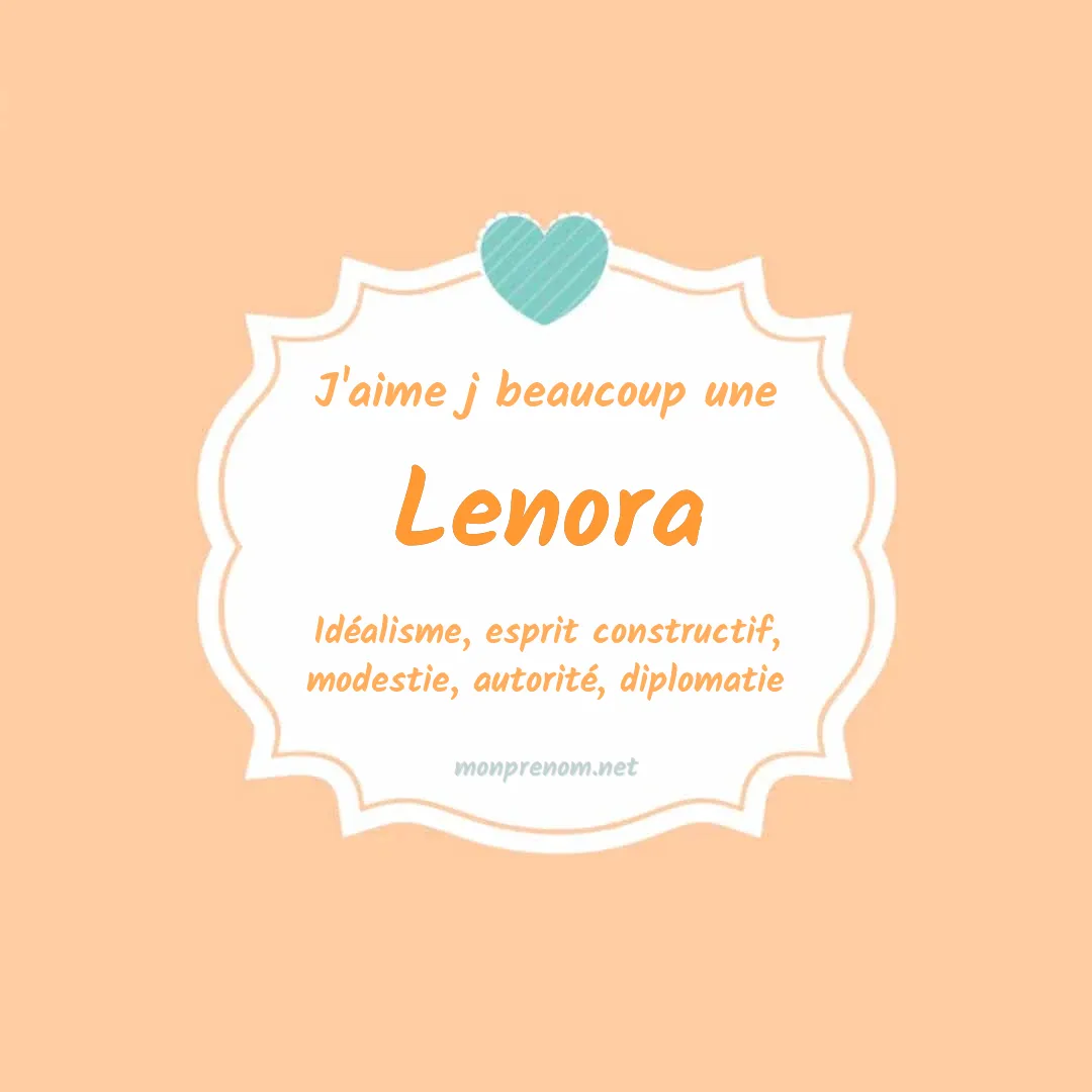 J'aime beaucoup Lenora
