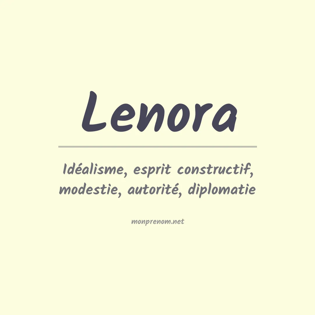 Signification du prénom Lenora
