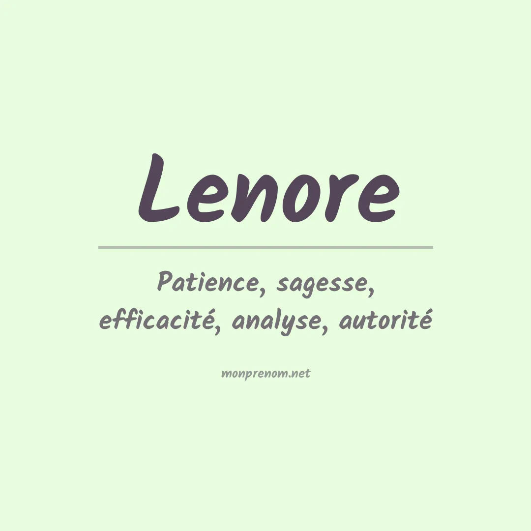 Prénom Lenore