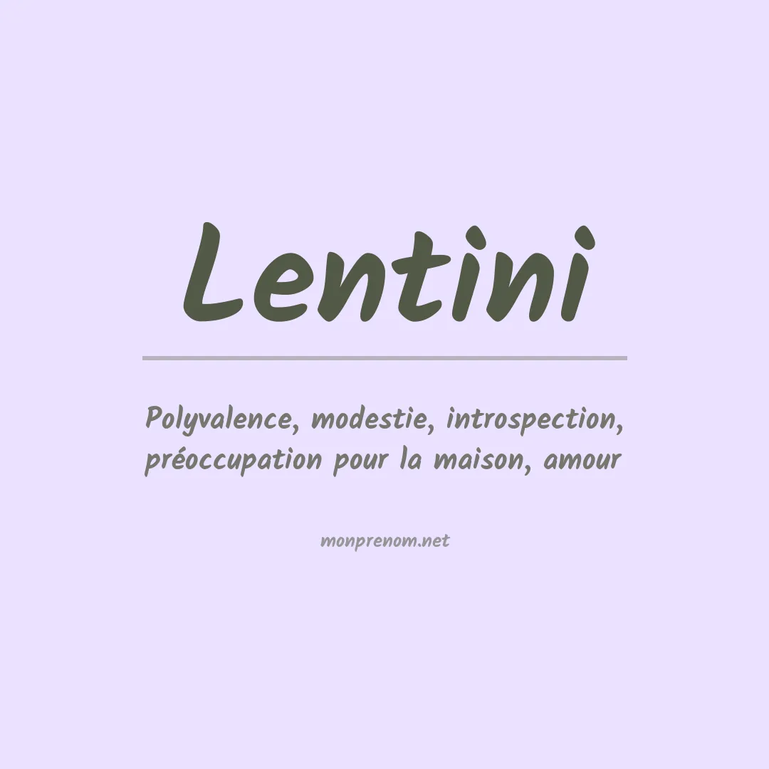 Prénom Lentini