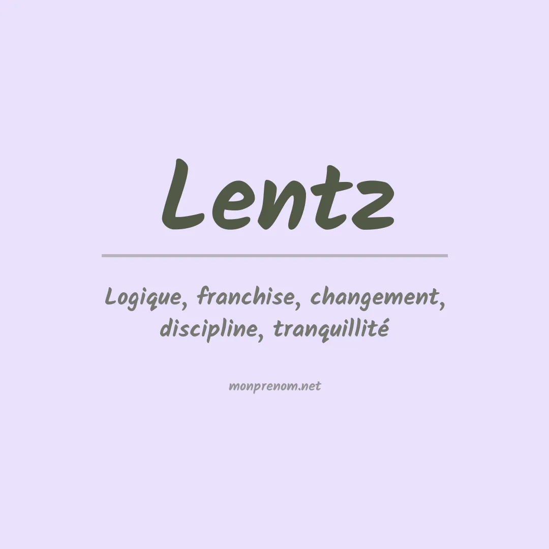 Prénom Lentz