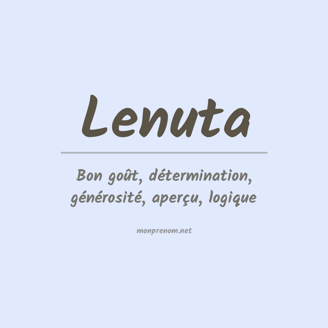 Signification du prénom Lenuta