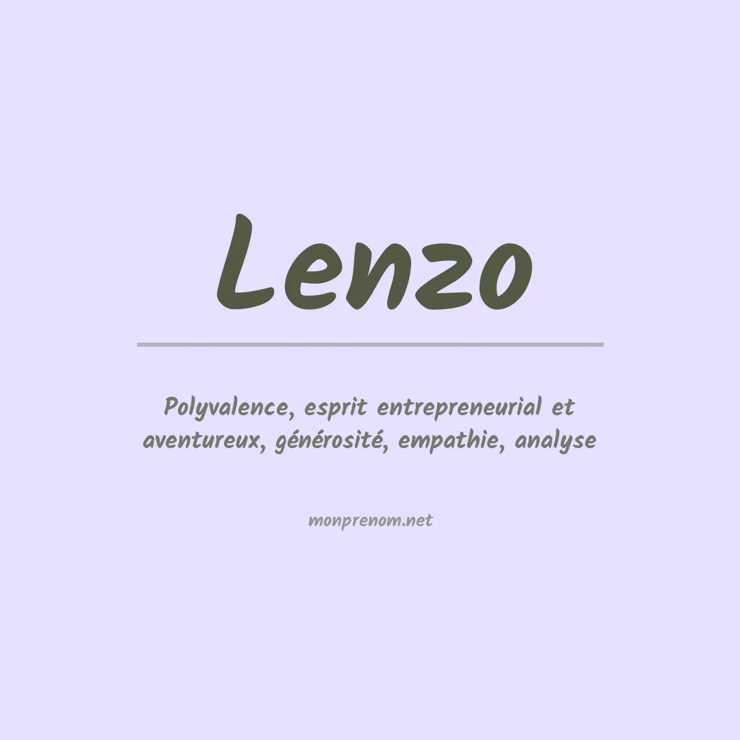 Prénom Lenzo