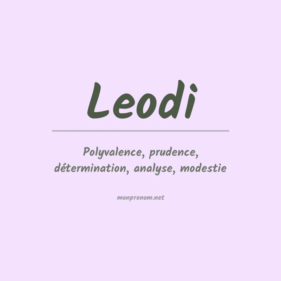 Signification du prénom Leodi