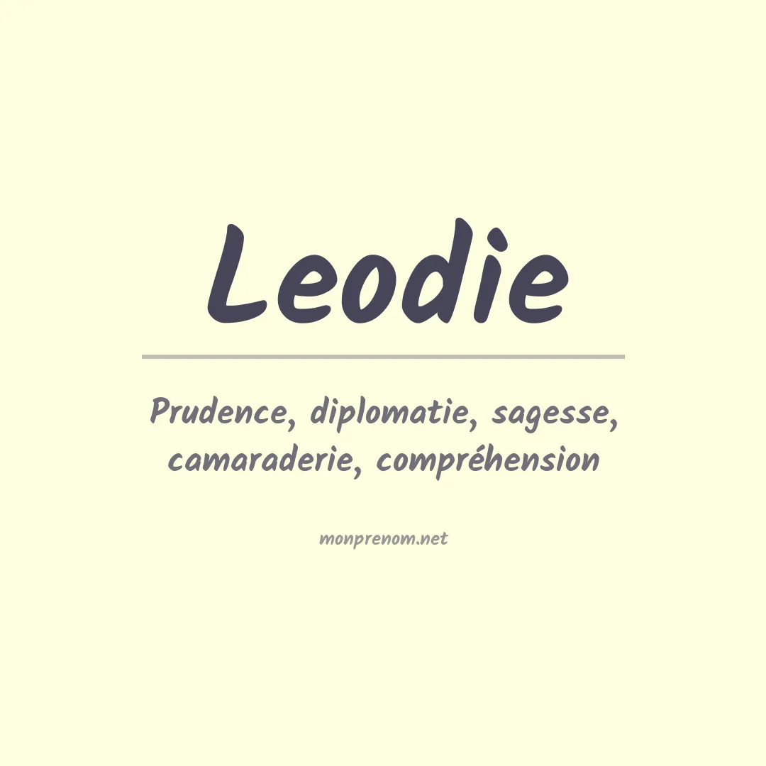 Signification du prénom Leodie