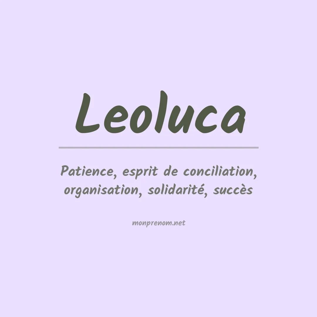 Signification du prénom Leoluca
