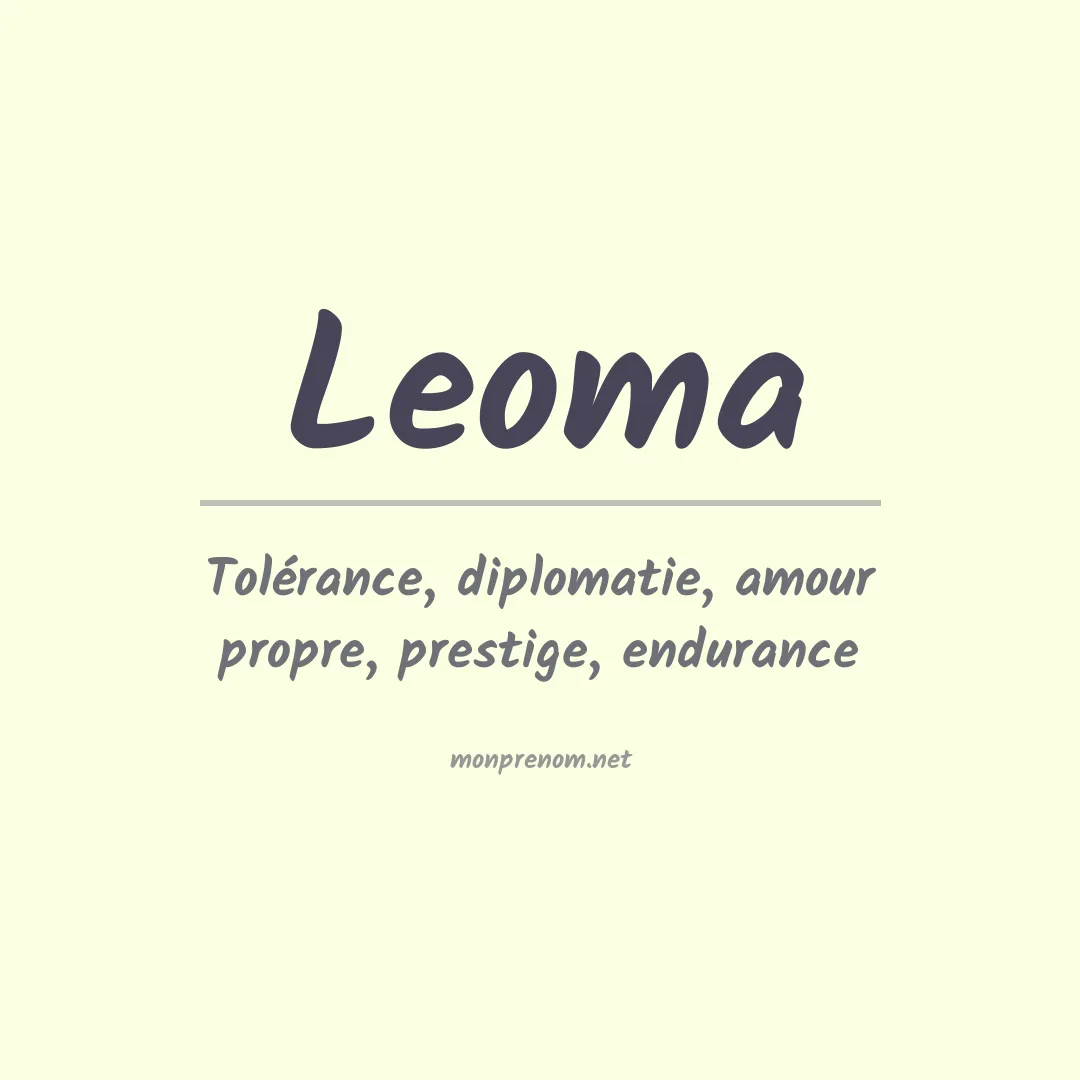 Prénom Leoma