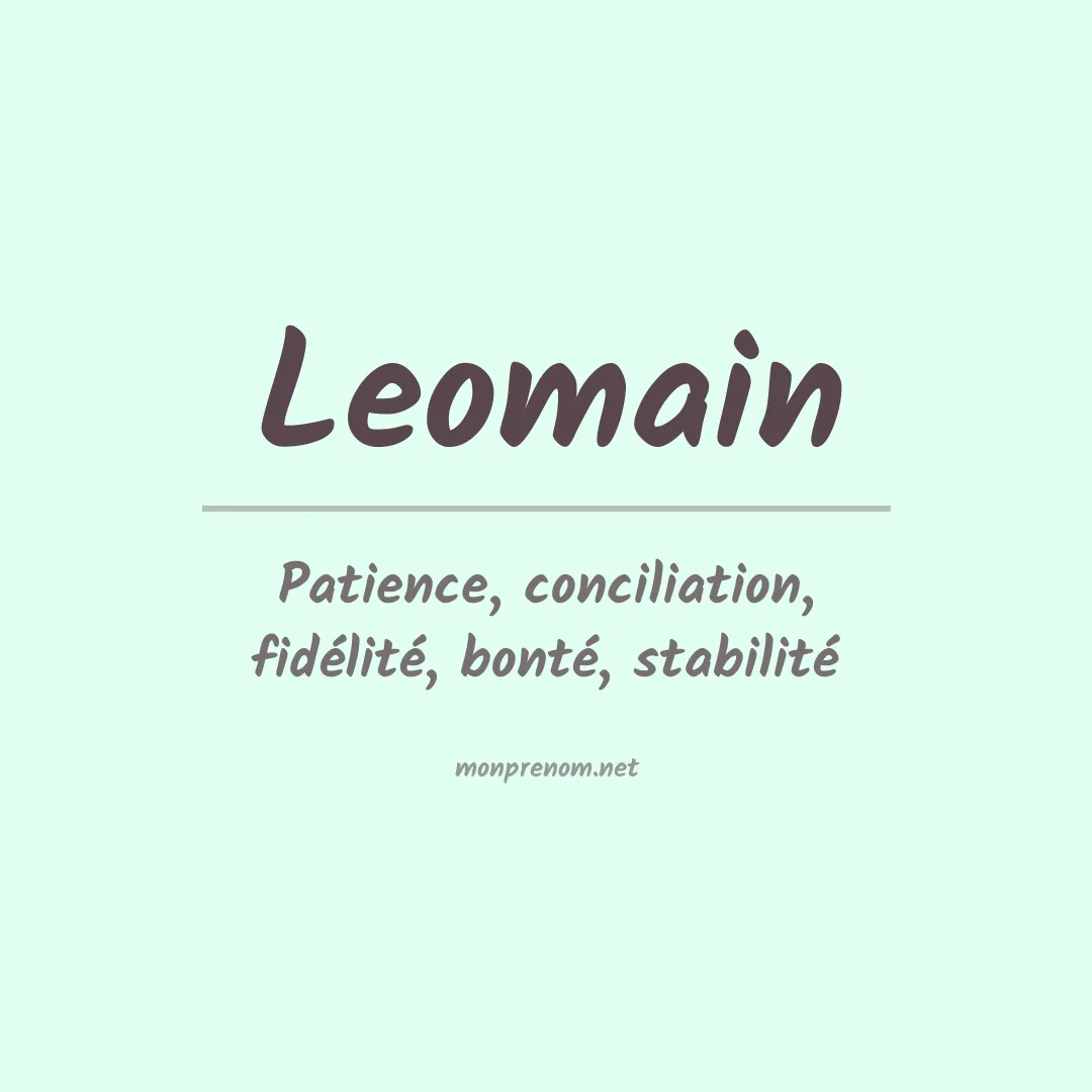 Signification du prénom Leomain
