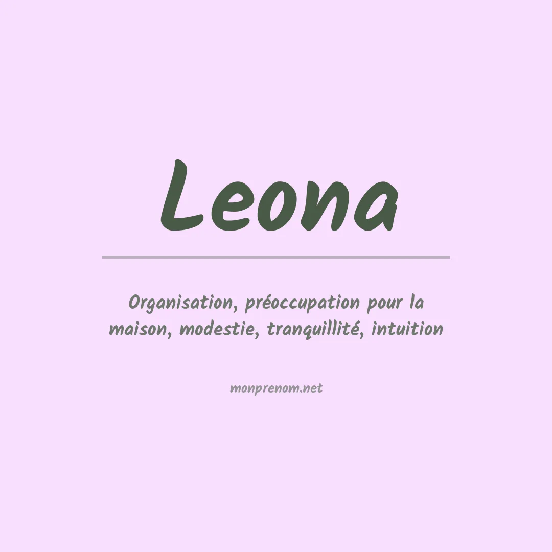 Signification du prénom Leona