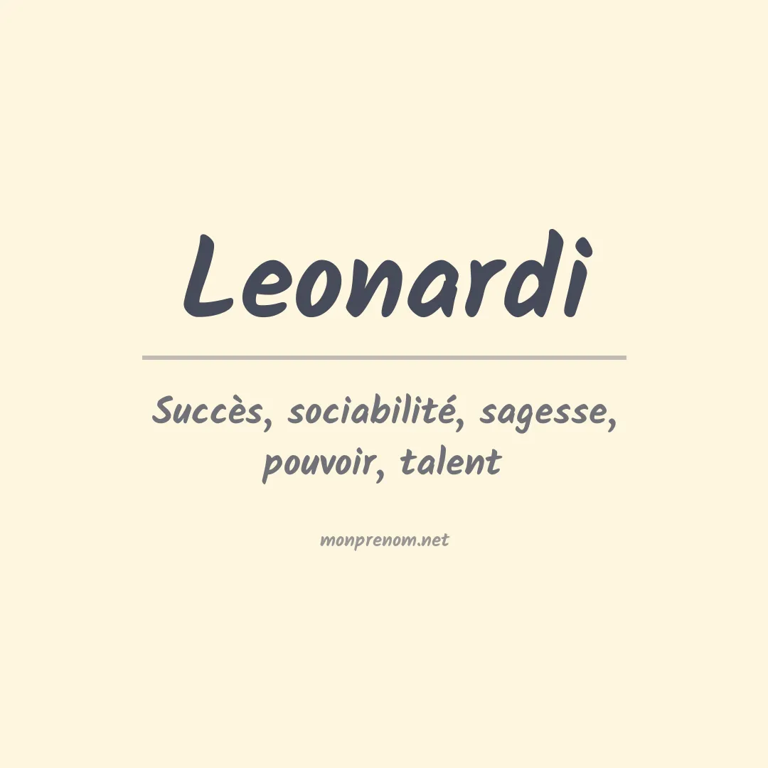 Prénom Leonardi