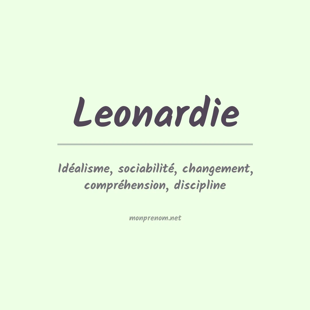Signification du prénom Leonardie