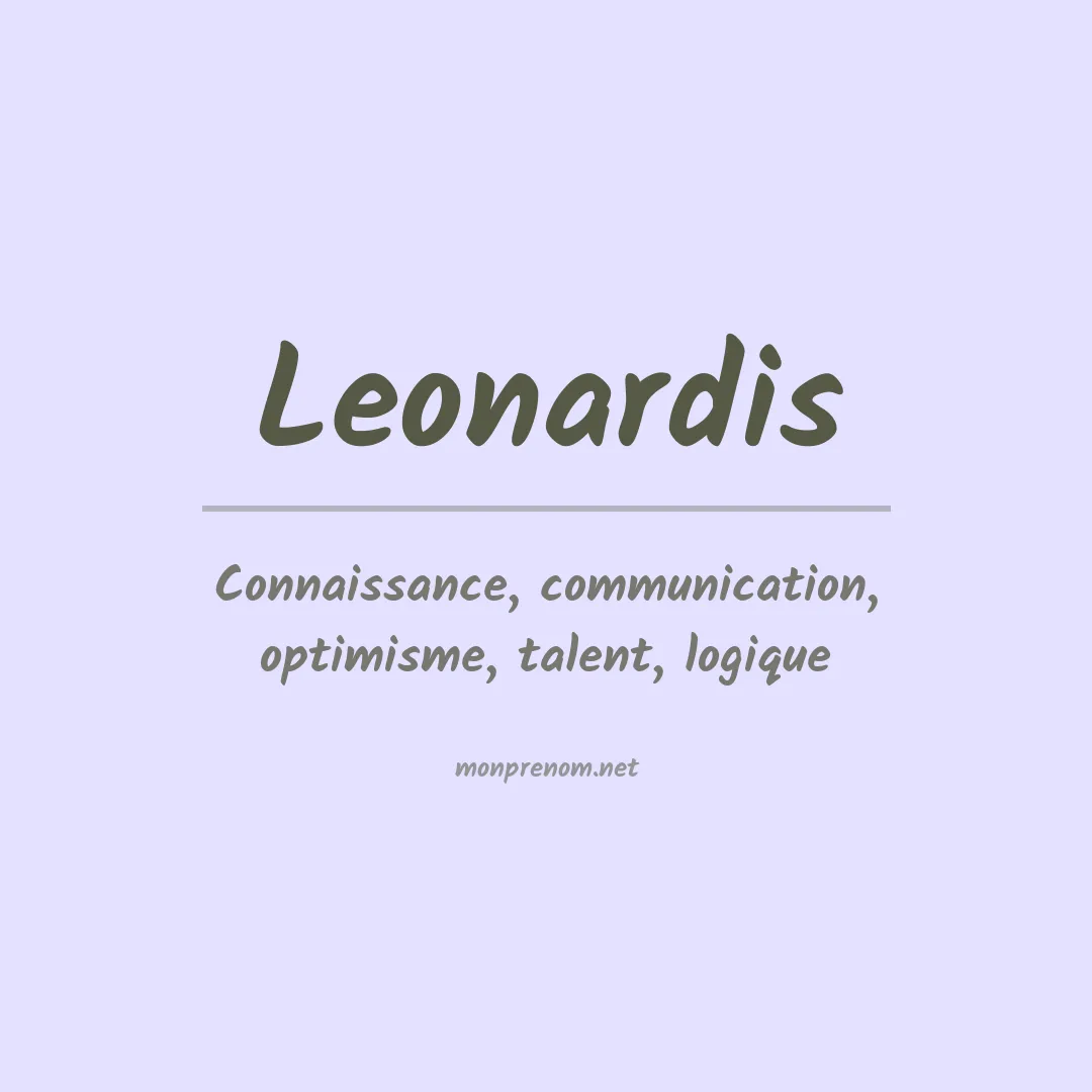 Prénom Leonardis