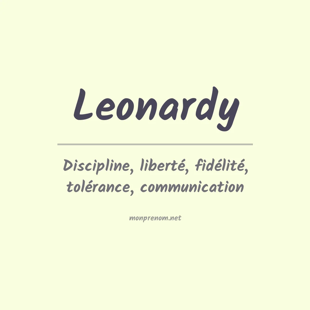 Prénom Leonardy