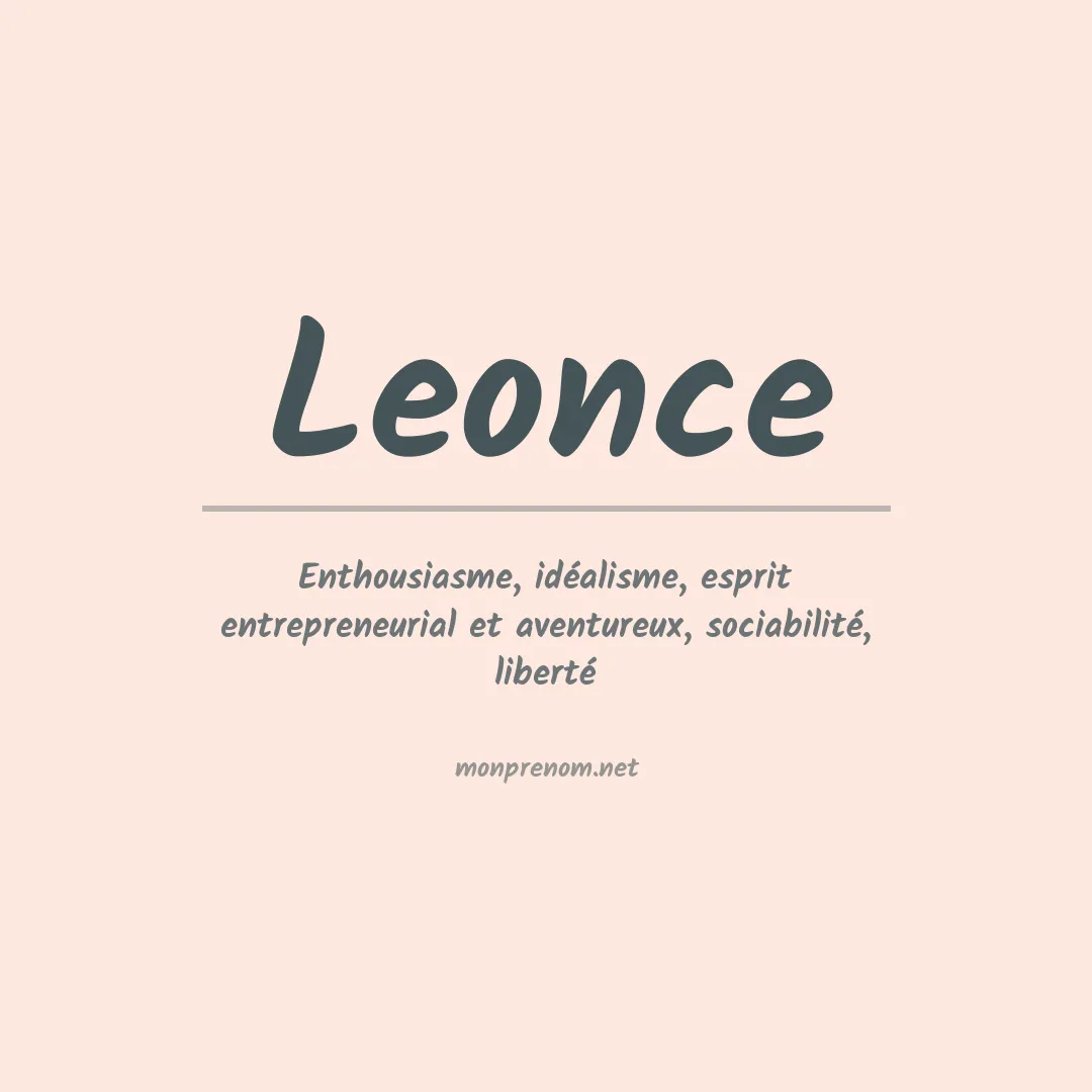 Prénom Leonce