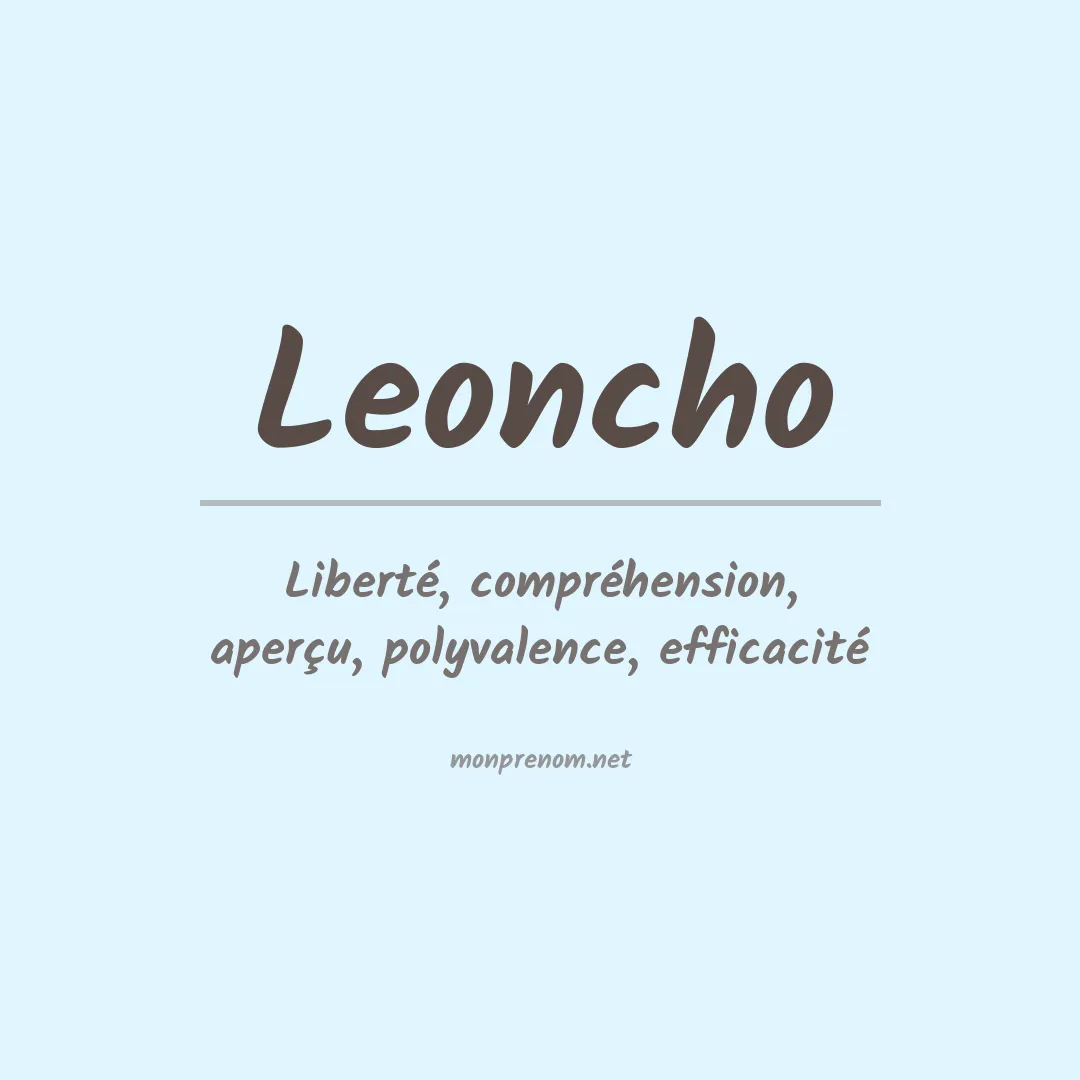 Signification du prénom Leoncho