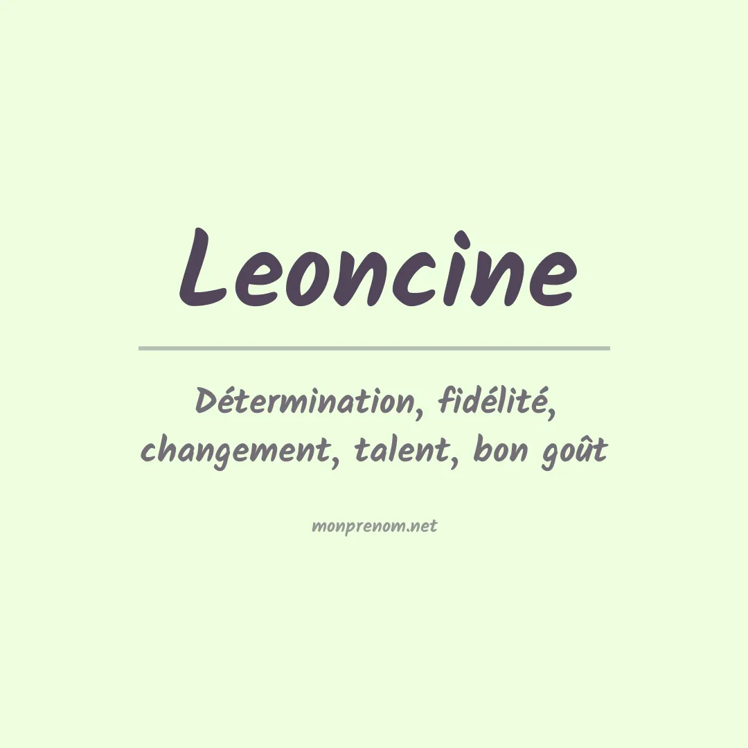 Signification du prénom Leoncine