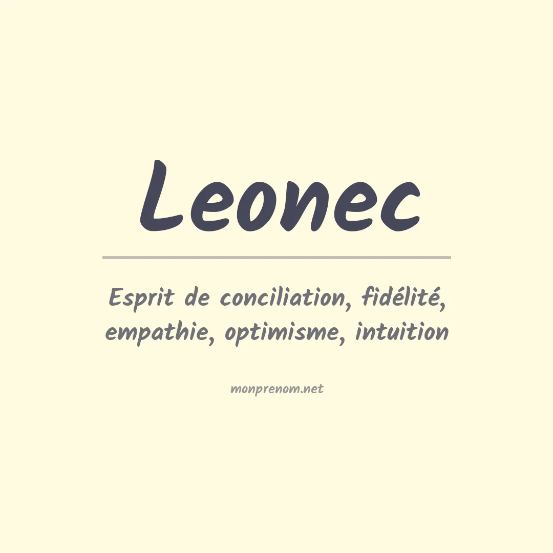 Signification du prénom Leonec