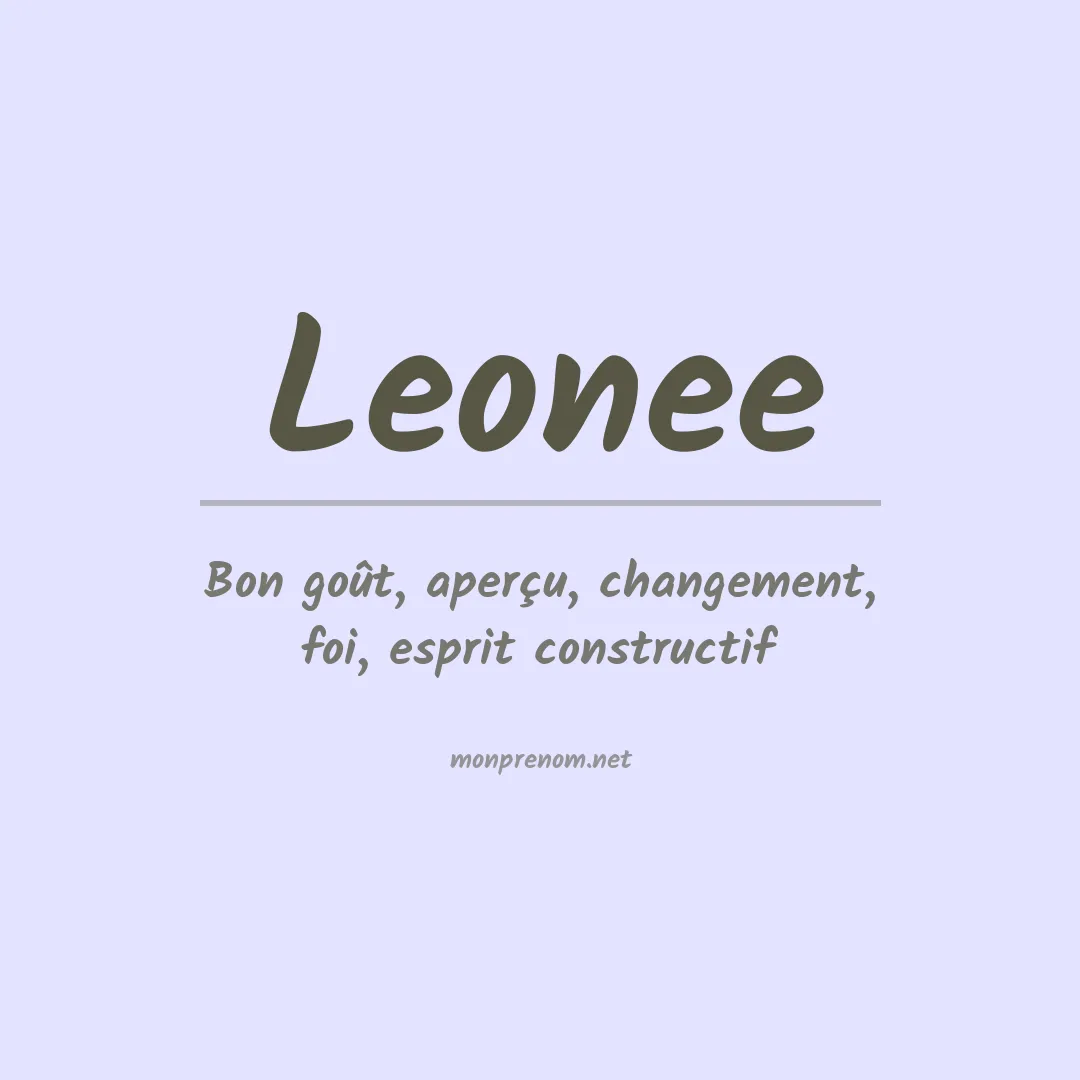 Signification du prénom Leonee