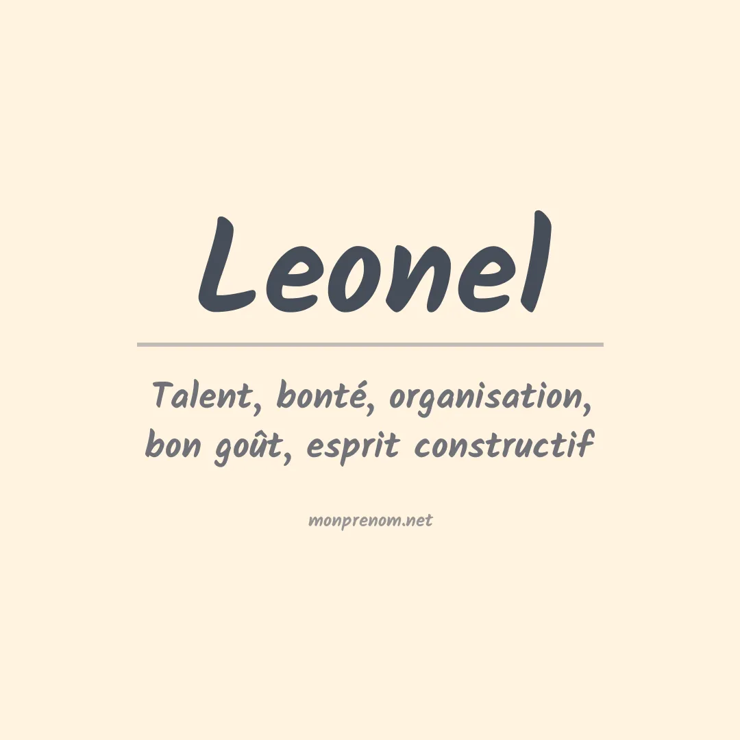 Prénom Leonel