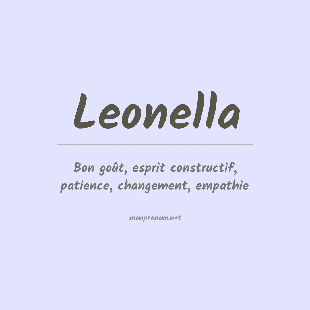 Signification du prénom Leonella