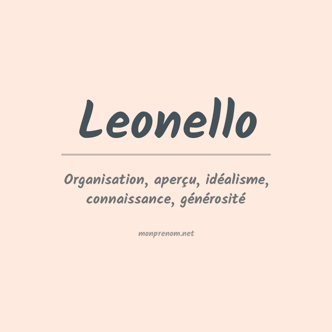 Signification du prénom Leonello