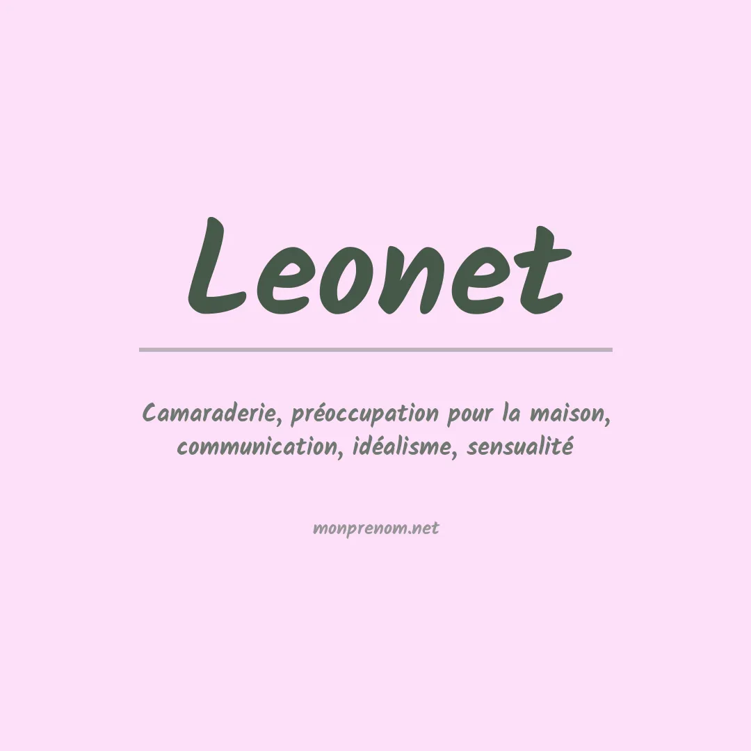 Signification du prénom Leonet