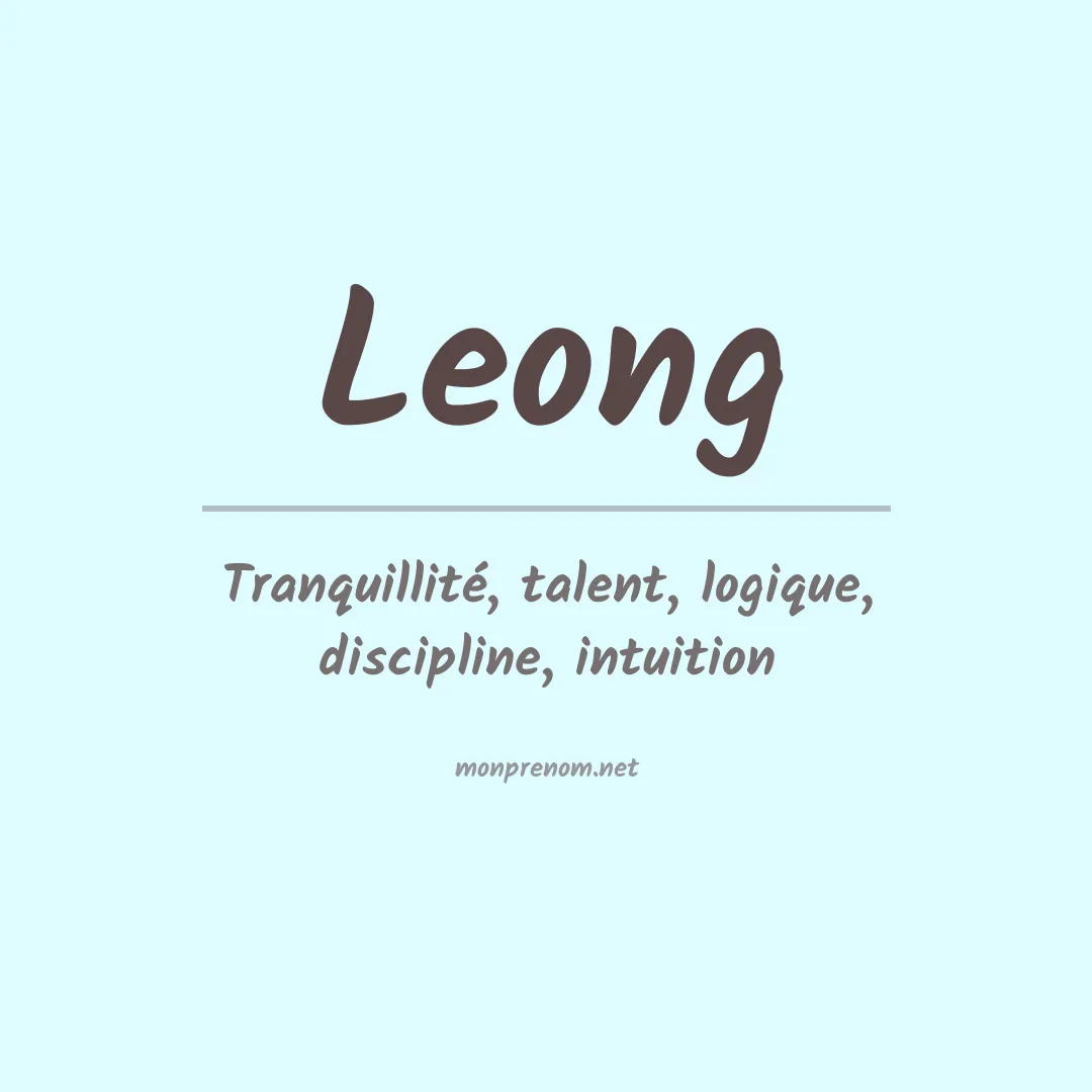 Prénom Leong