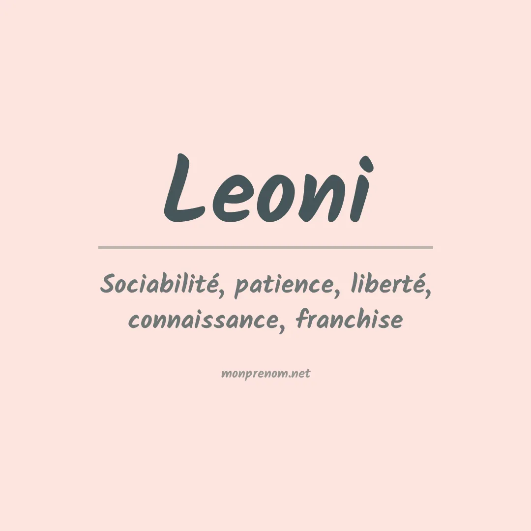 Prénom Leoni
