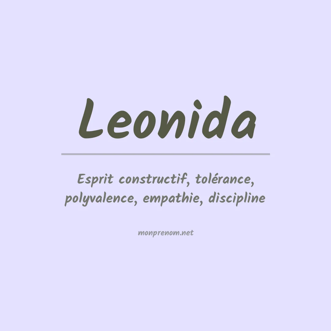 Prénom Leonida
