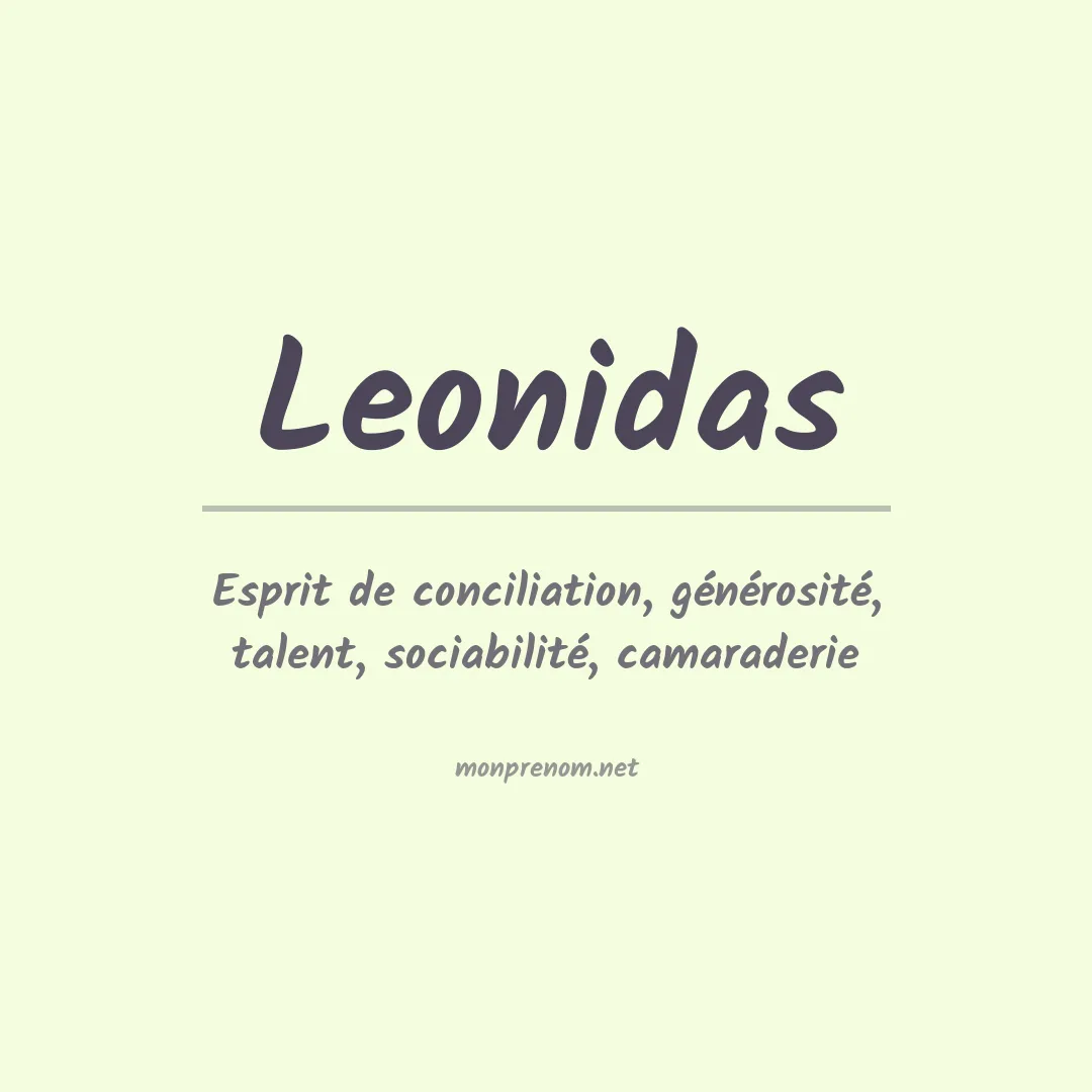 Prénom Leonidas