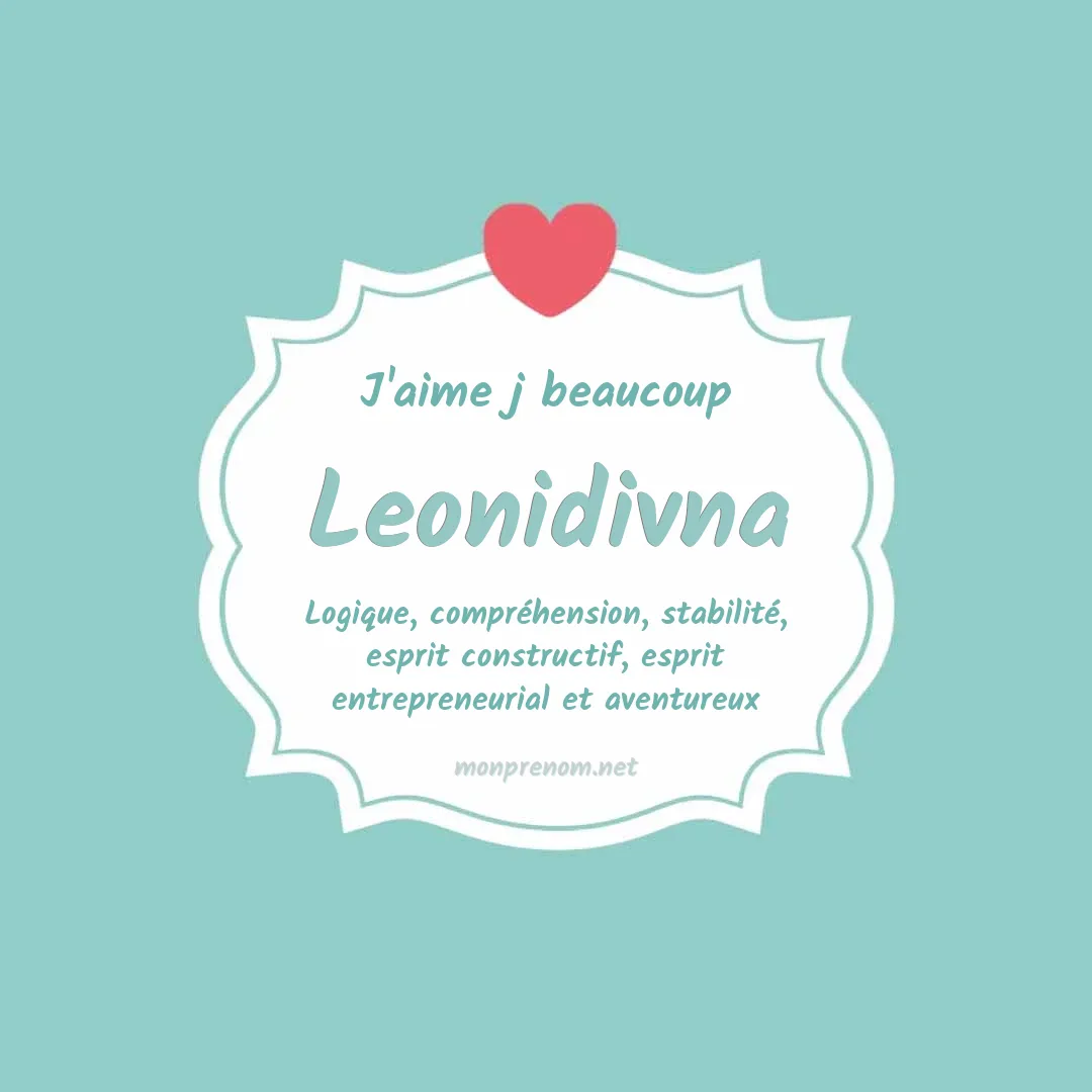 J'aime beaucoup Leonidivna