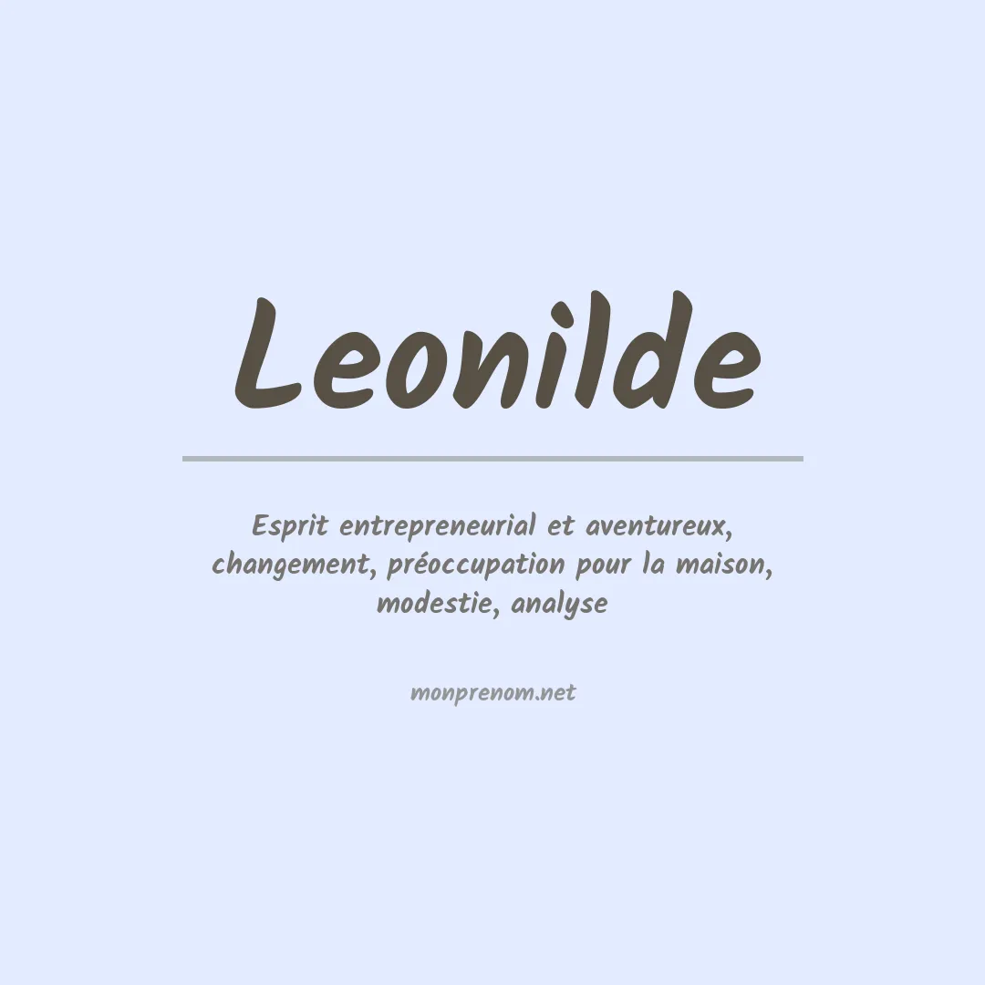 Signification du prénom Leonilde