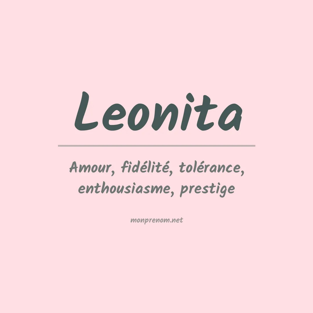 Signification du prénom Leonita
