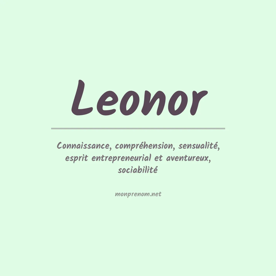 Prénom Leonor