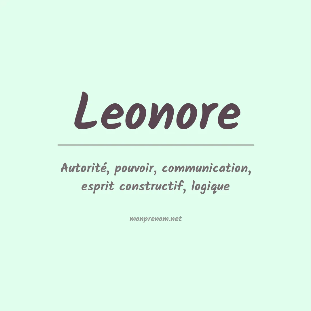 Signification du prénom Leonore