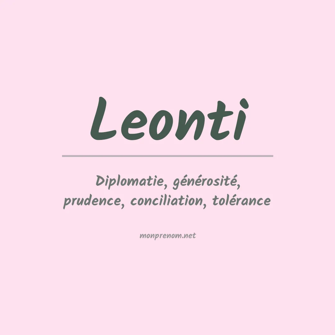 Prénom Leonti