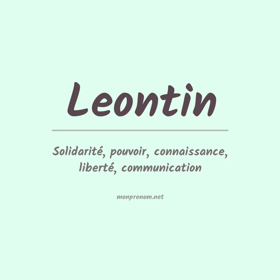 Prénom Leontin