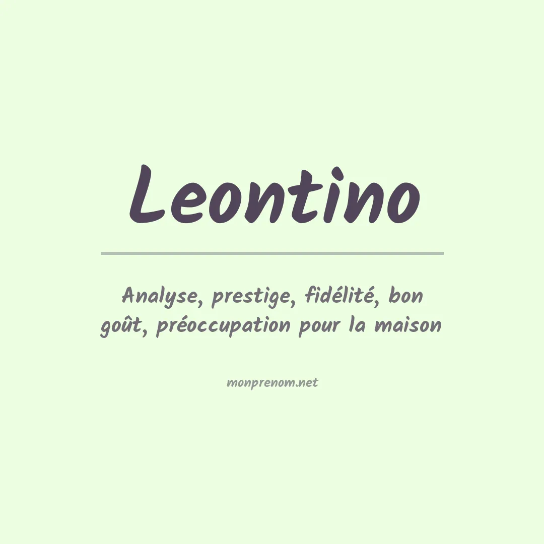 Signification du prénom Leontino