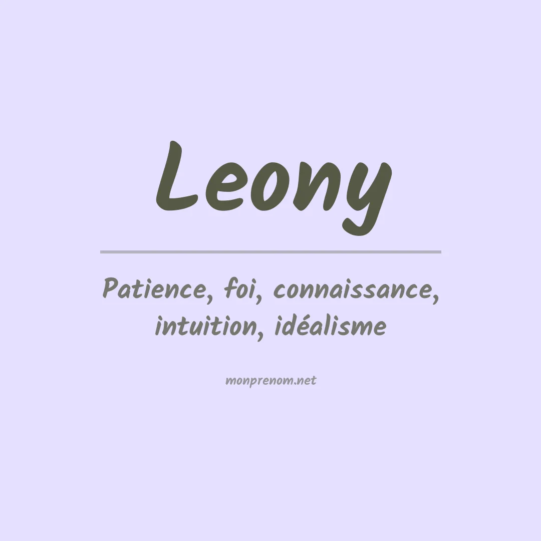 Prénom Leony