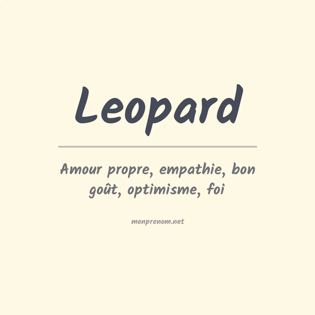 Prénom Leopard