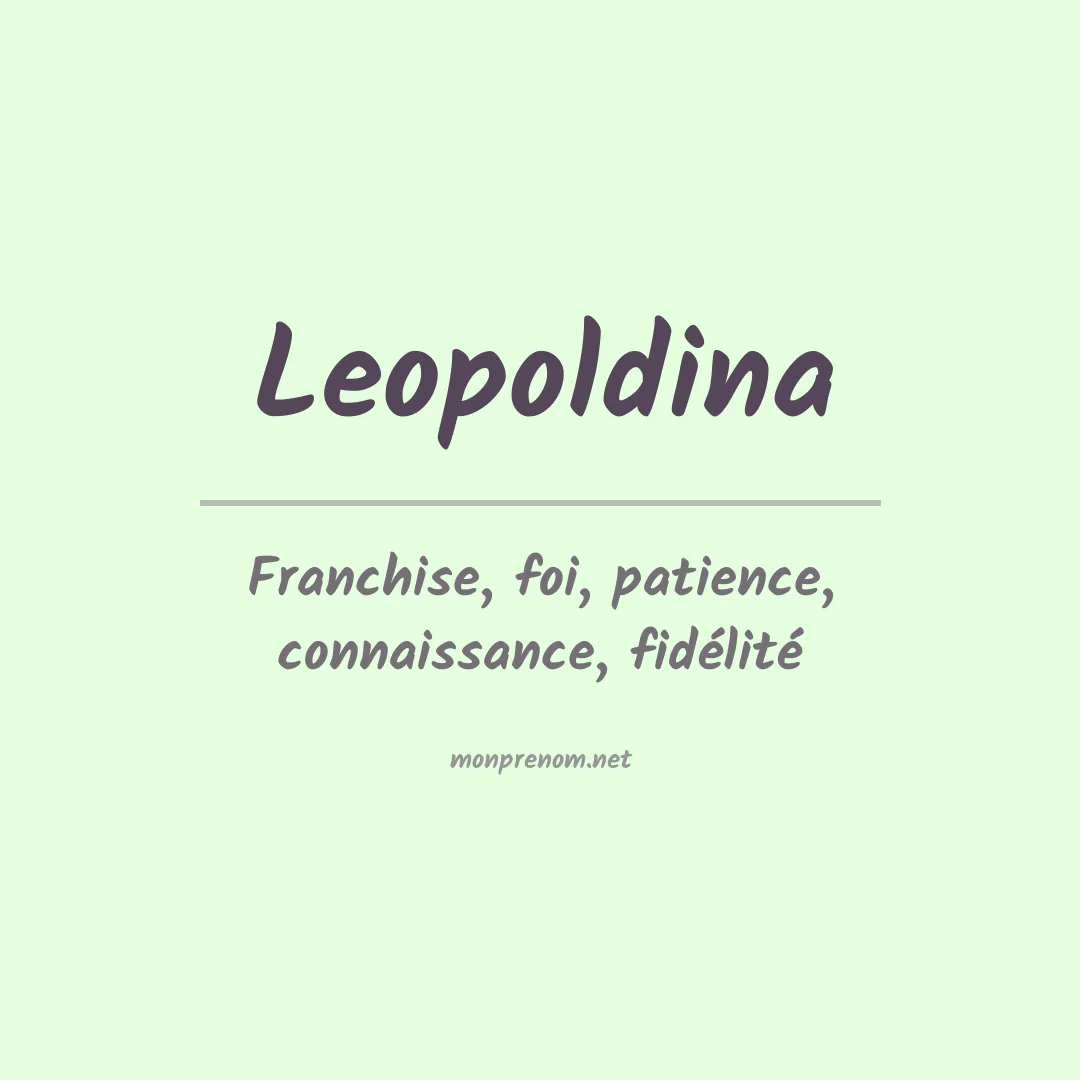 Prénom Leopoldina