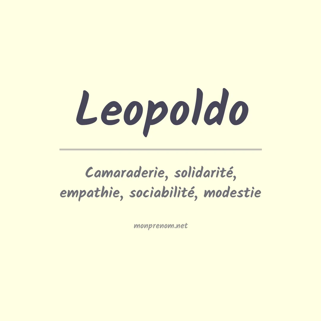 Signification du prénom Leopoldo