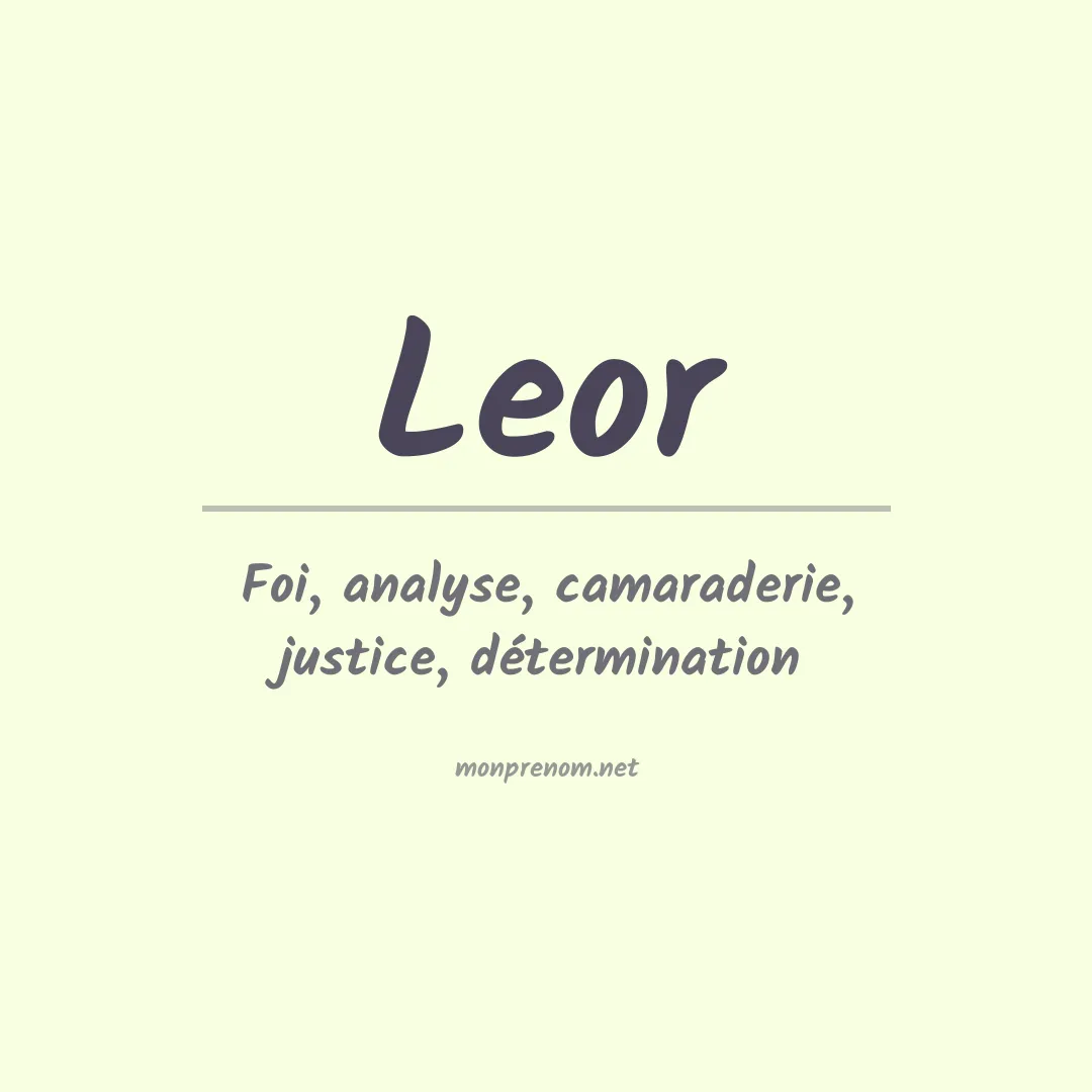 Prénom Leor