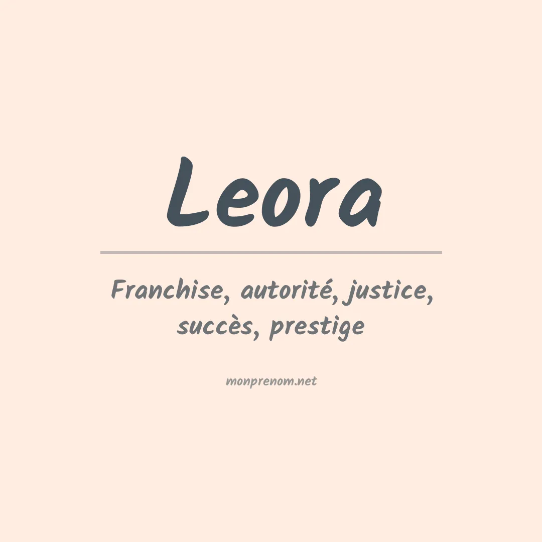 Signification du prénom Leora
