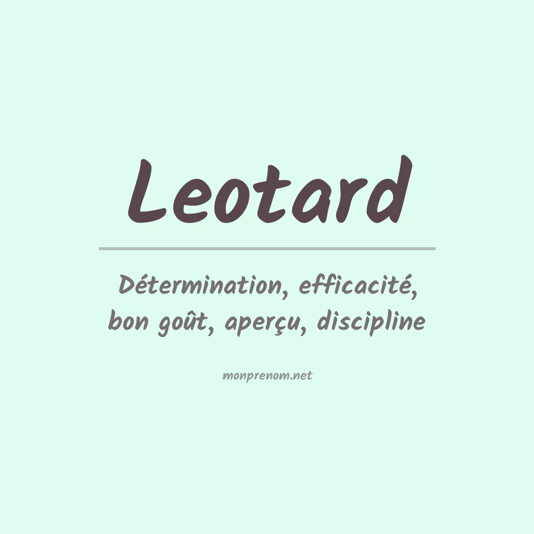 Signification du prénom Leotard