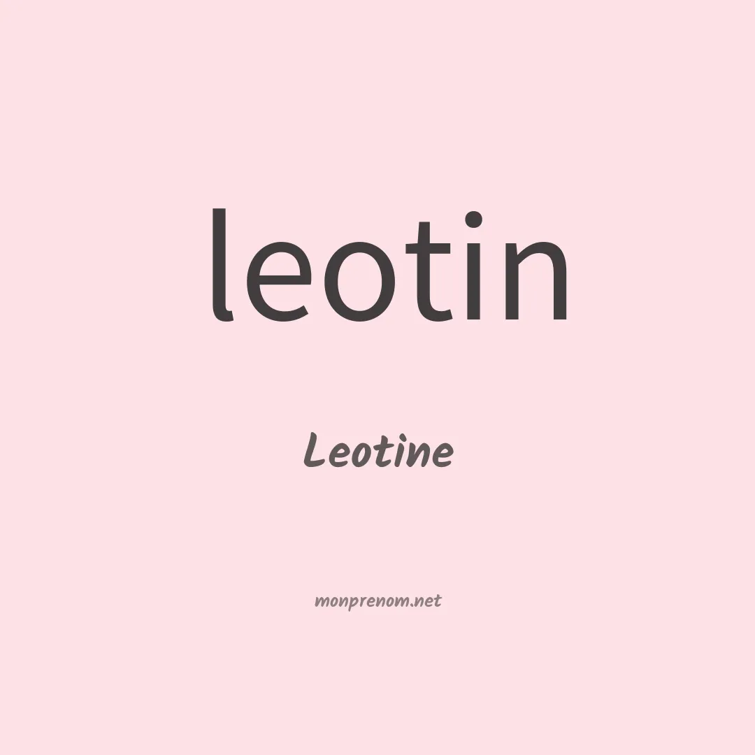 Leotine en chinois